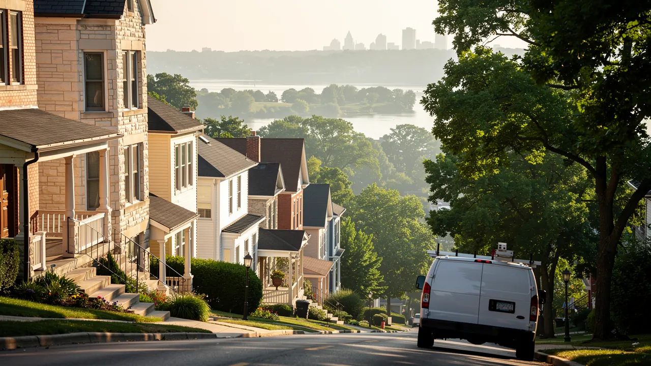 Cincinnati hillside homes where local pest control pros work